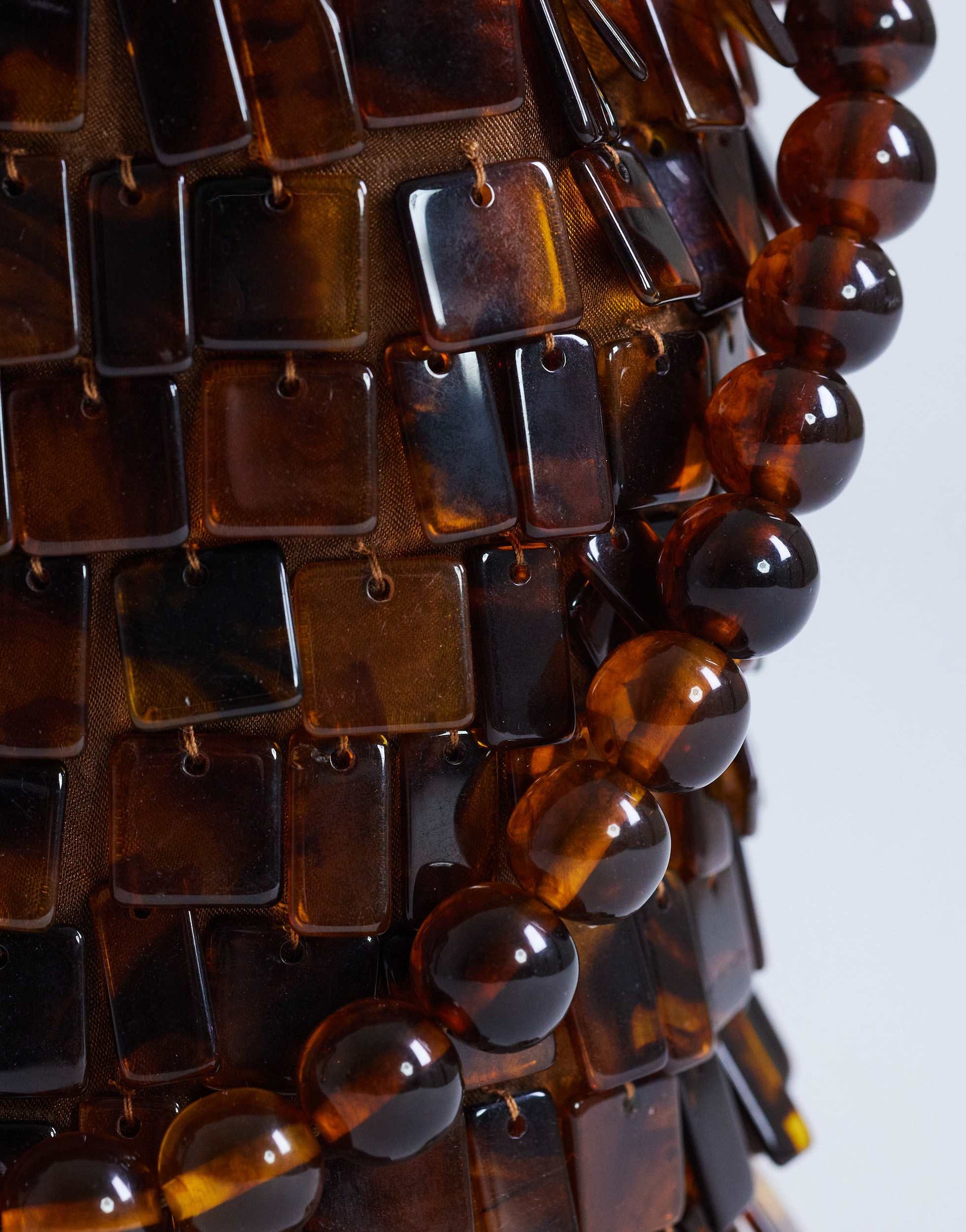 Topshop Georgie small embellished grab bucket bag in brown tort