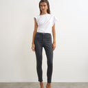 Topshop Joni high rise skinny jean in washed black