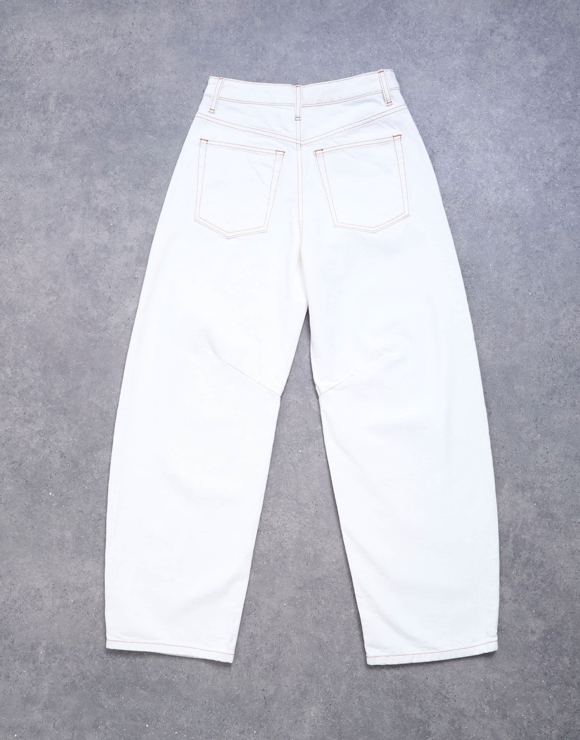 Topshop Barrel mid rise jean in bone