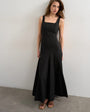 Topshop dropped hem full circle skirt sundress in black