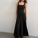 Topshop dropped hem full circle skirt sundress in black