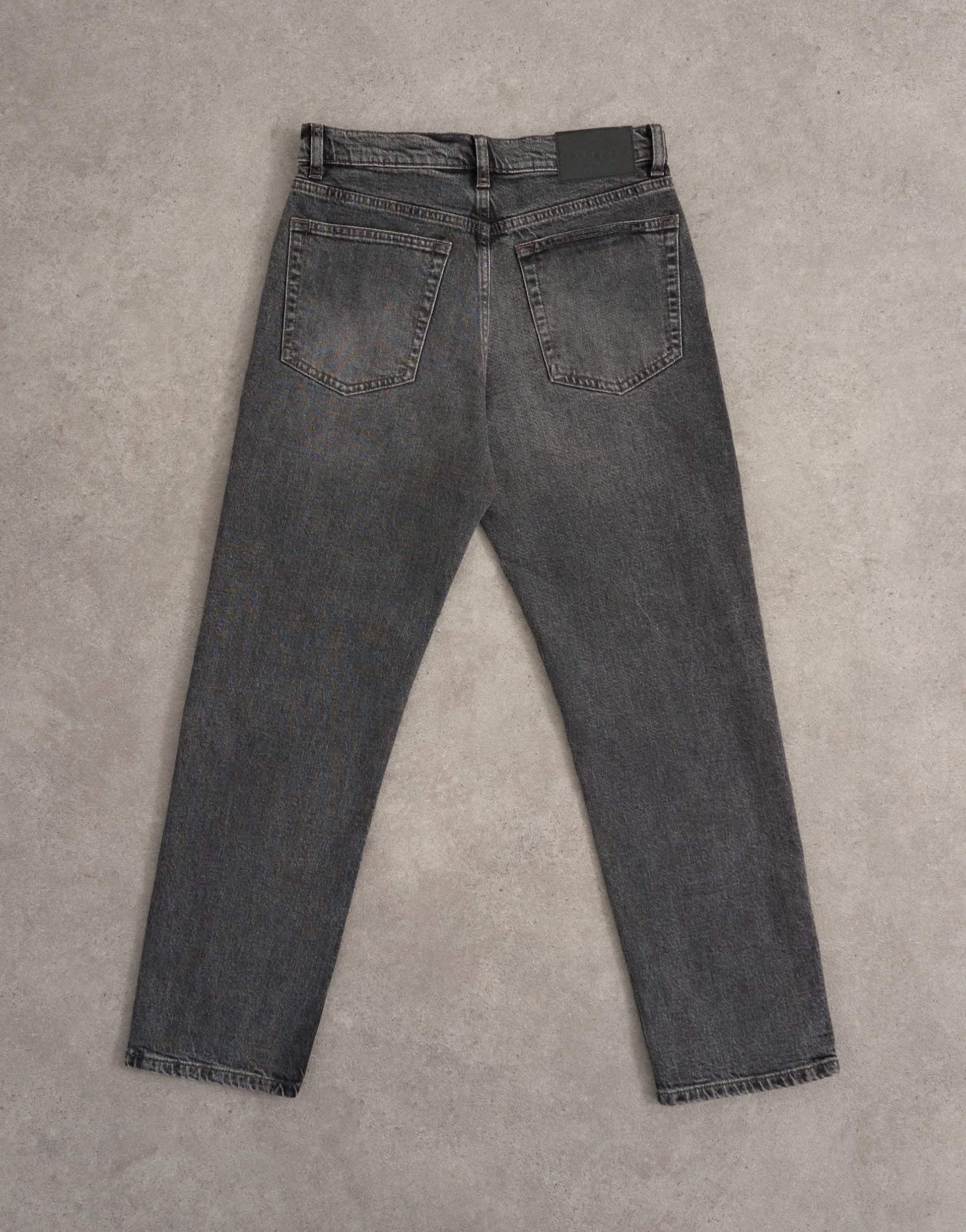 Topshop Orson mid rise comfort straight jean in washed black
