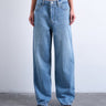 Topshop Column mid rise low slung jean in bleach