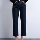 Topshop Orson mid rise comfort straight jean in indigo rinse