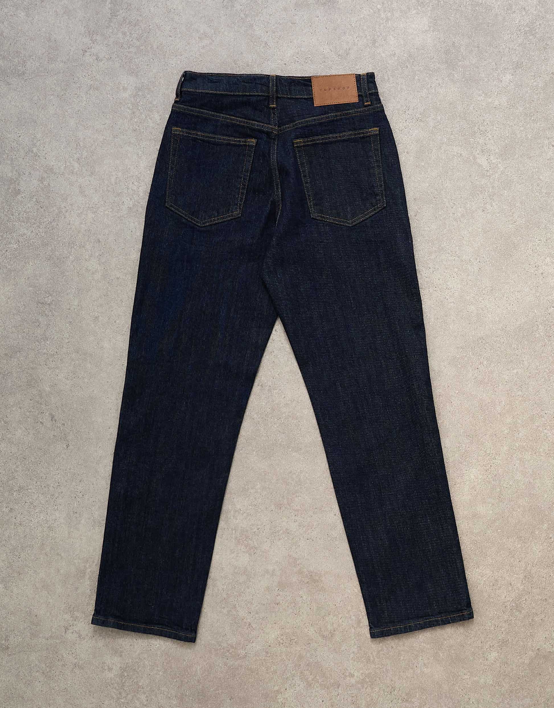 Topshop Orson mid rise comfort straight jean in indigo rinse