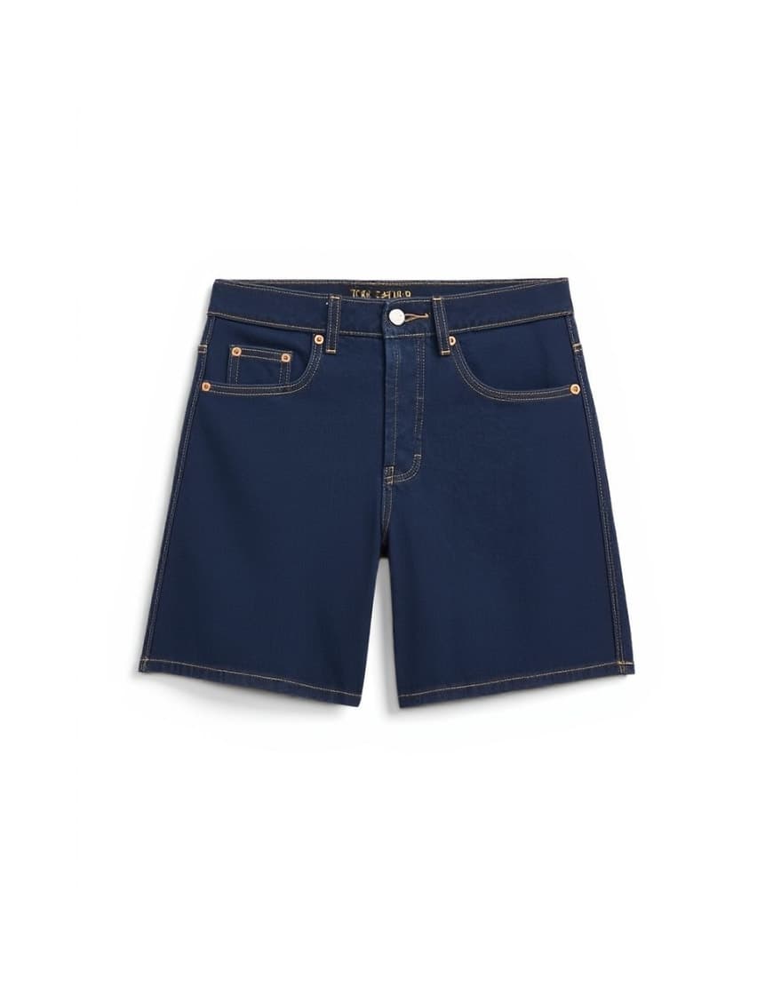 Topshop denim Editor short in indigo rinse