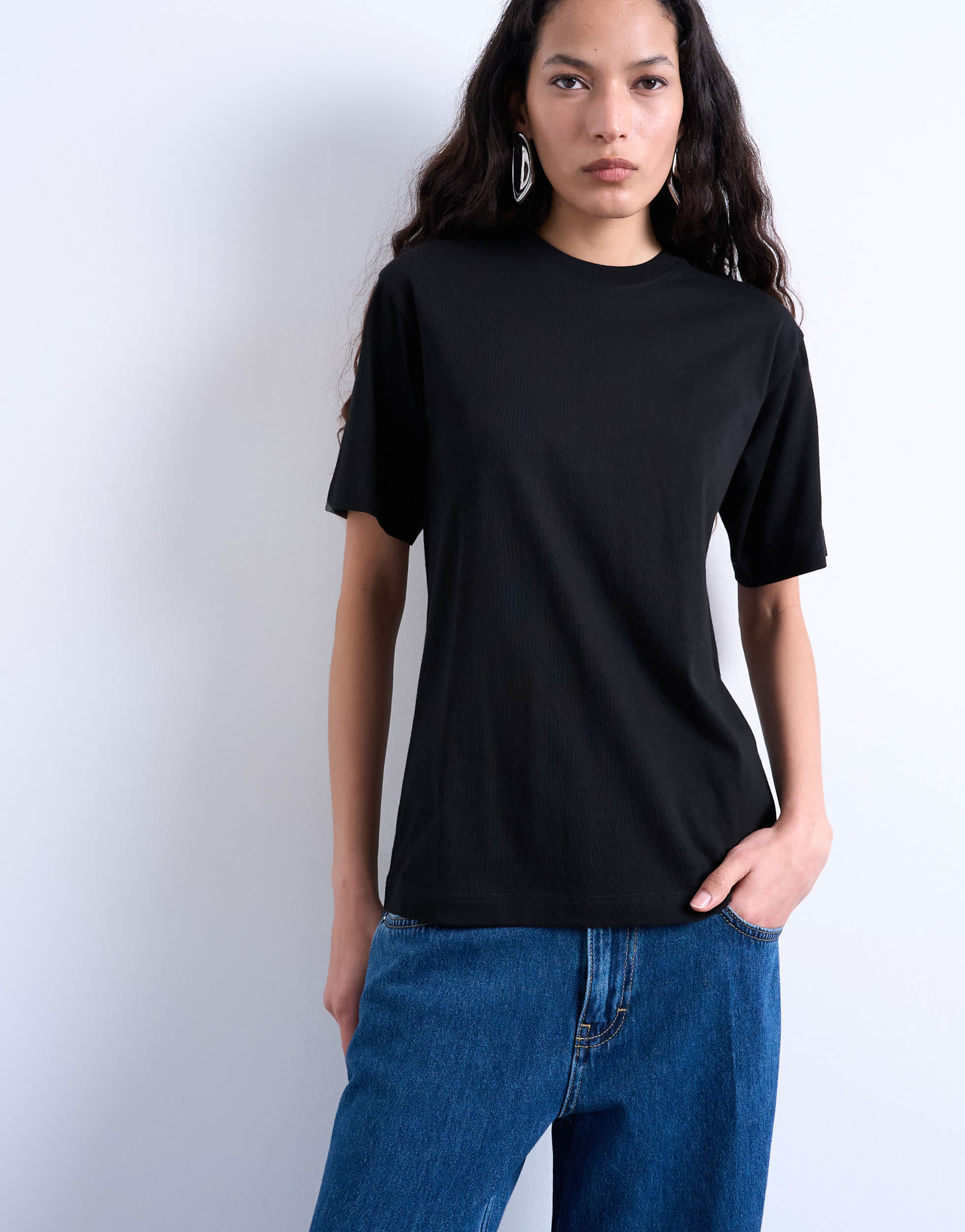 Klassisches Topshop-T-Shirt in Schwarz