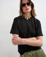 Topshop relaxed tee in black