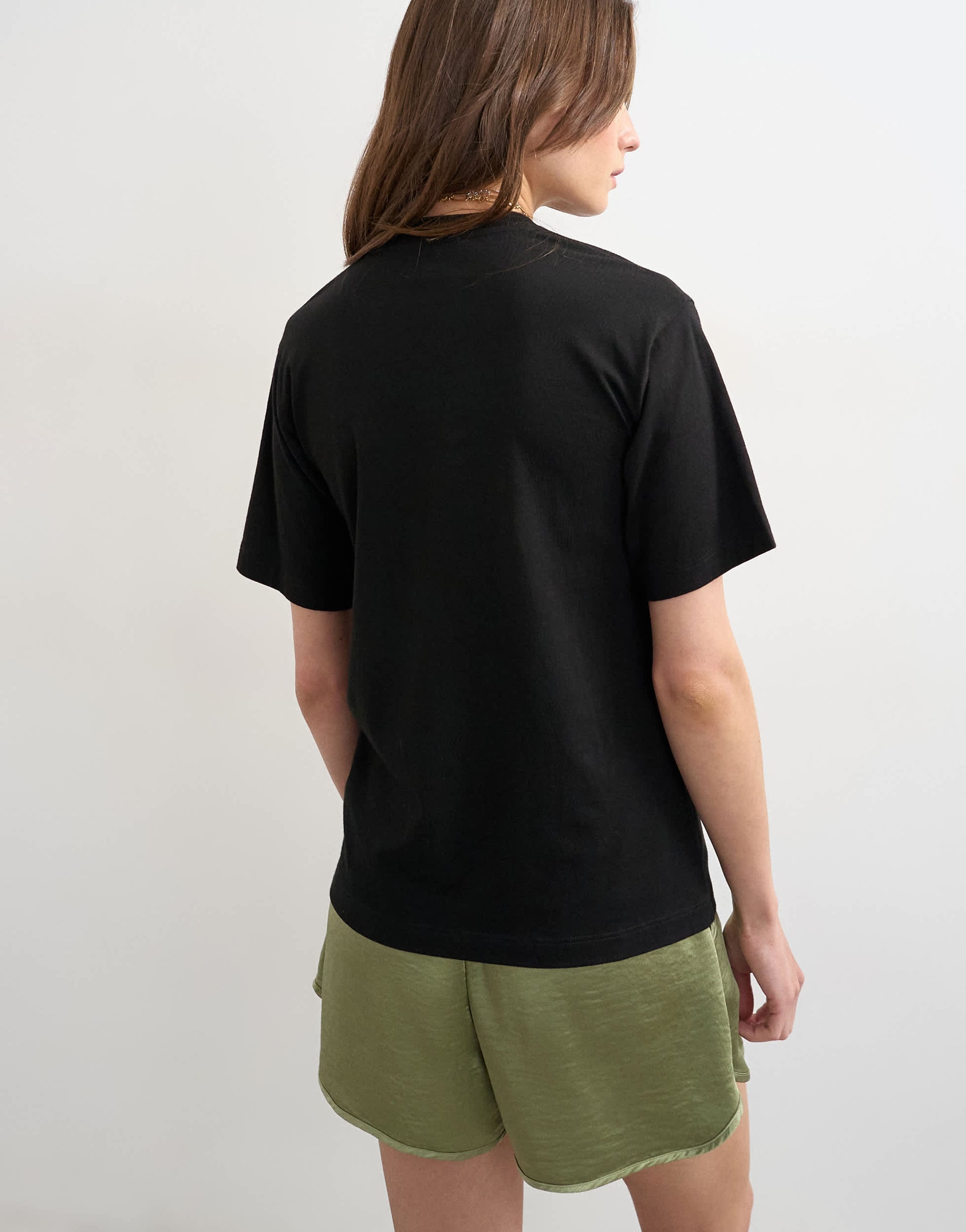 Topshop relaxed tee in black
