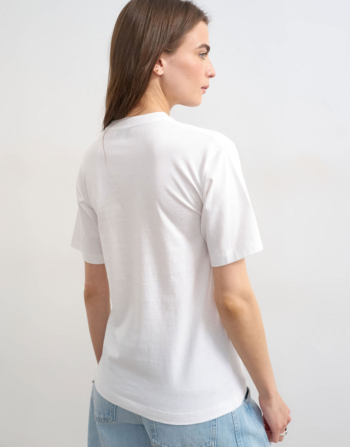Topshop relaxed tee in white