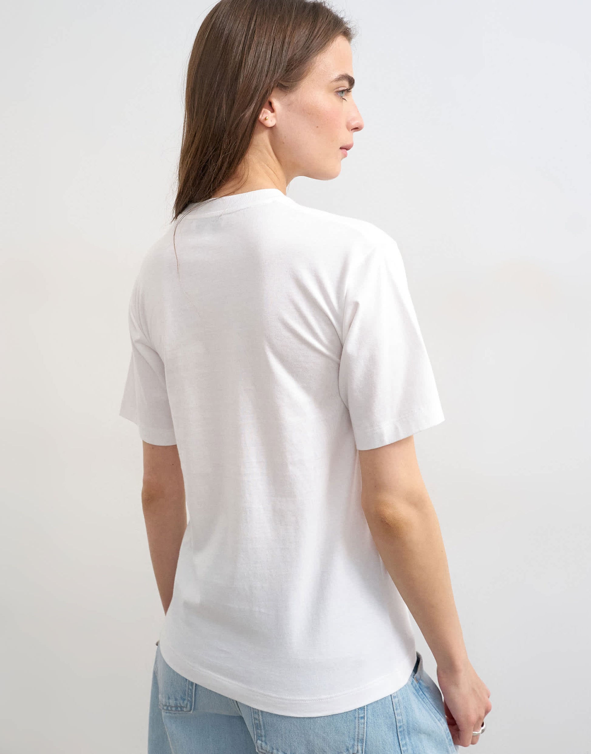 Topshop relaxed tee in white