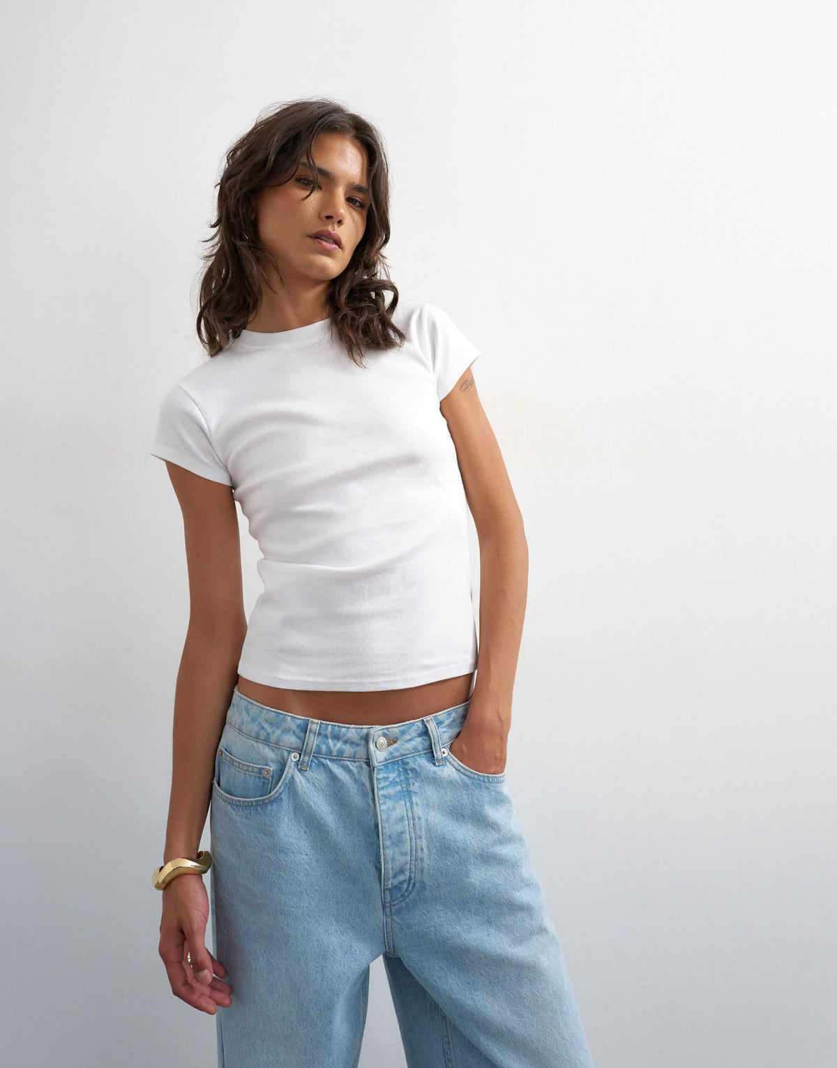 Topshop everyday tee in white