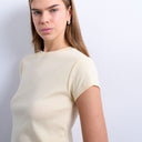 Topshop Alltags-T-Shirt in Buttermilch