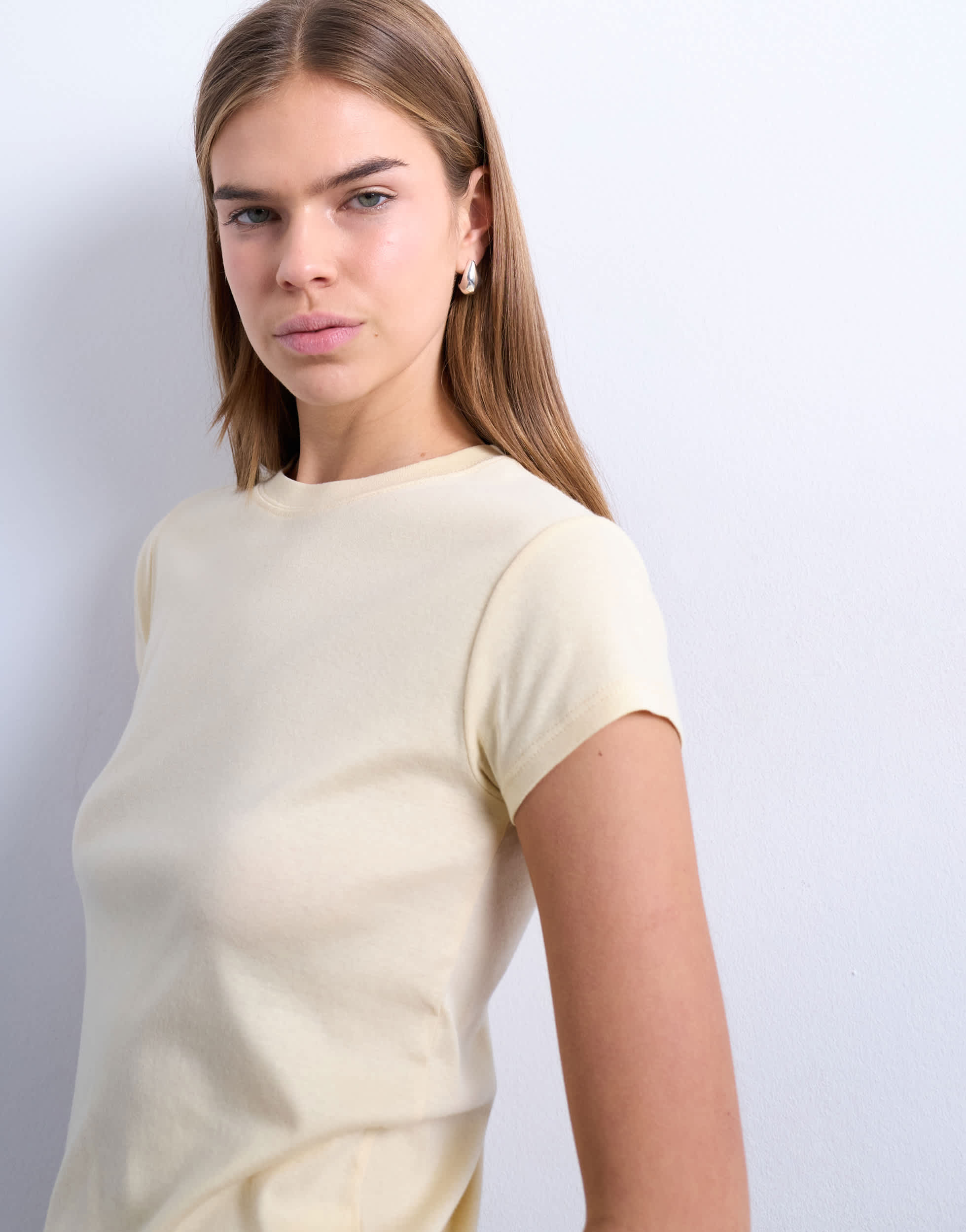 Topshop everyday tee in buttermilk