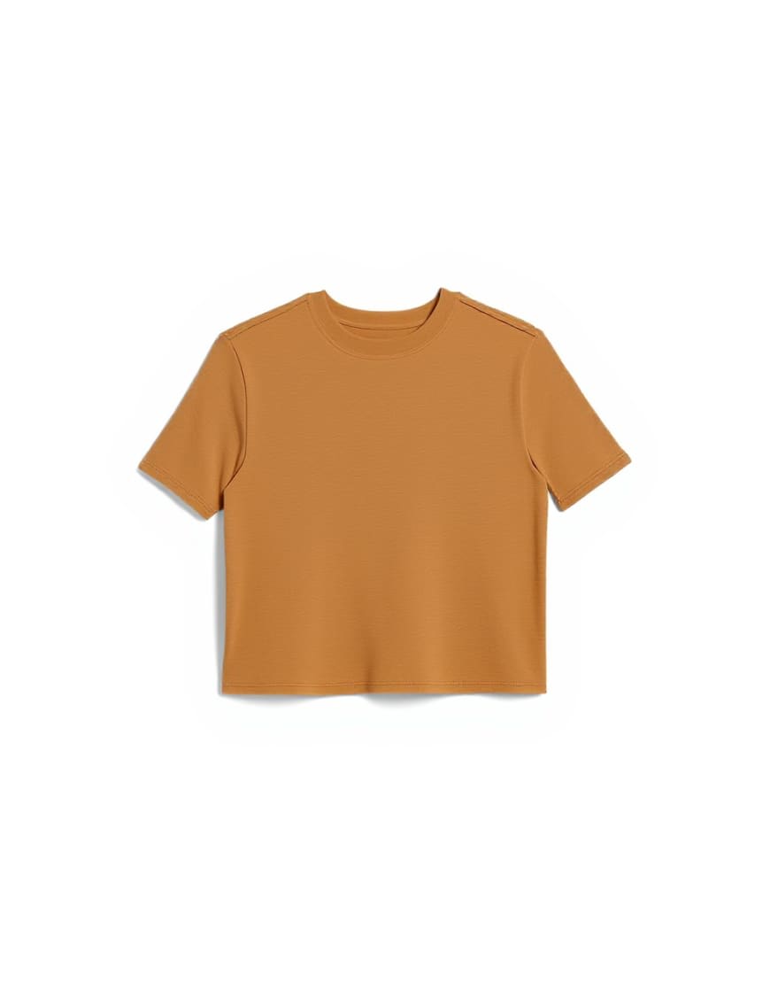 Topshop shrunken everyday tee in coffee