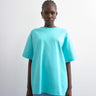 Topshop Premium Interlock Oversized T-Shirt in Hellblau