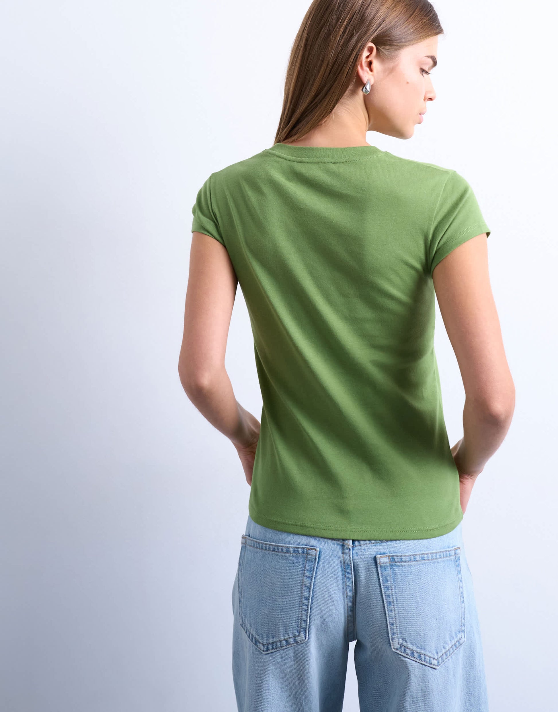 Topshop everyday tee in green