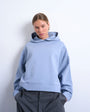 Topshop premium scuba oversized jean grazer hoodie in blue