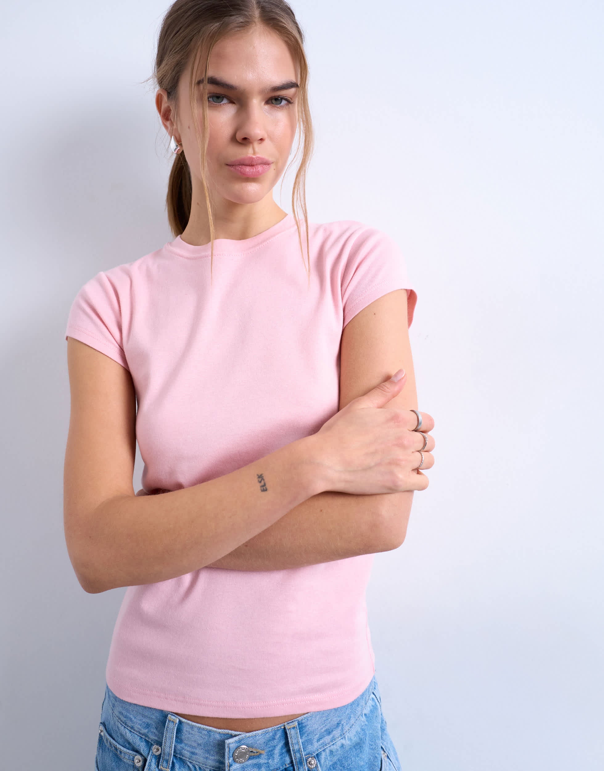 Topshop everyday tee in pink