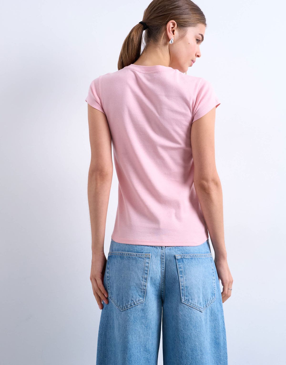 Topshop everyday tee in pink
