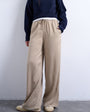 Topshop satin tie waist wide leg trouser in champagne