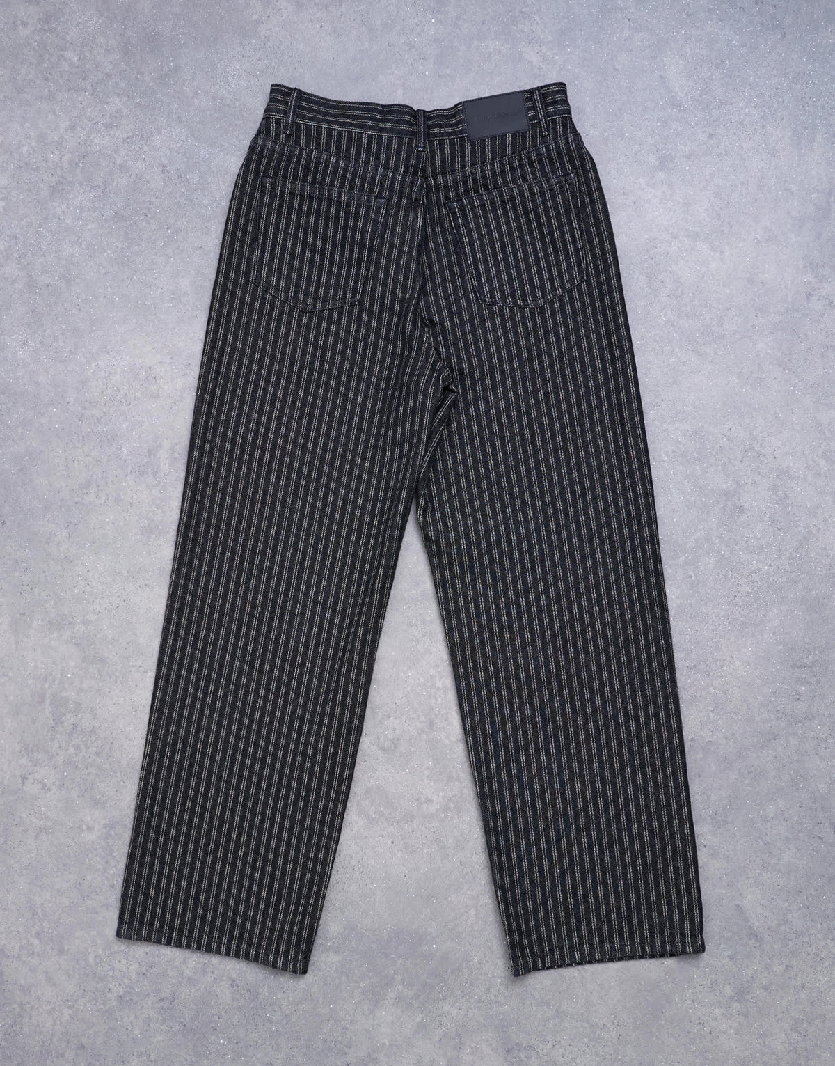Topshop Column mid rise straight jean in black stripe