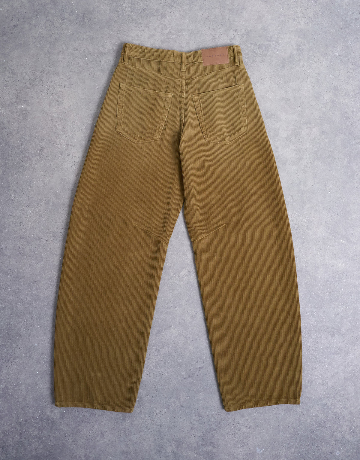 Topshop Barrel mid rise jean in honey cord