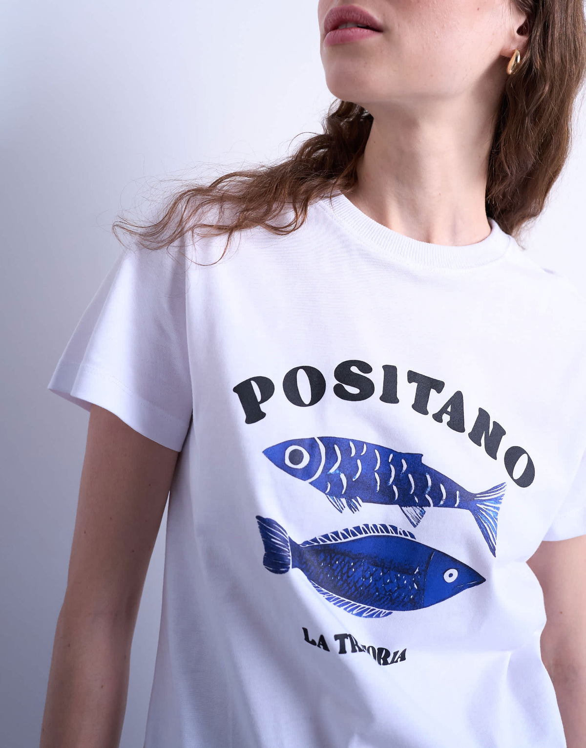 Topshop graphic Positano everyday tee in white