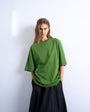 Topshop oversized drop shoulder tee in olive green