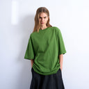 Topshop oversized drop shoulder tee in olive green