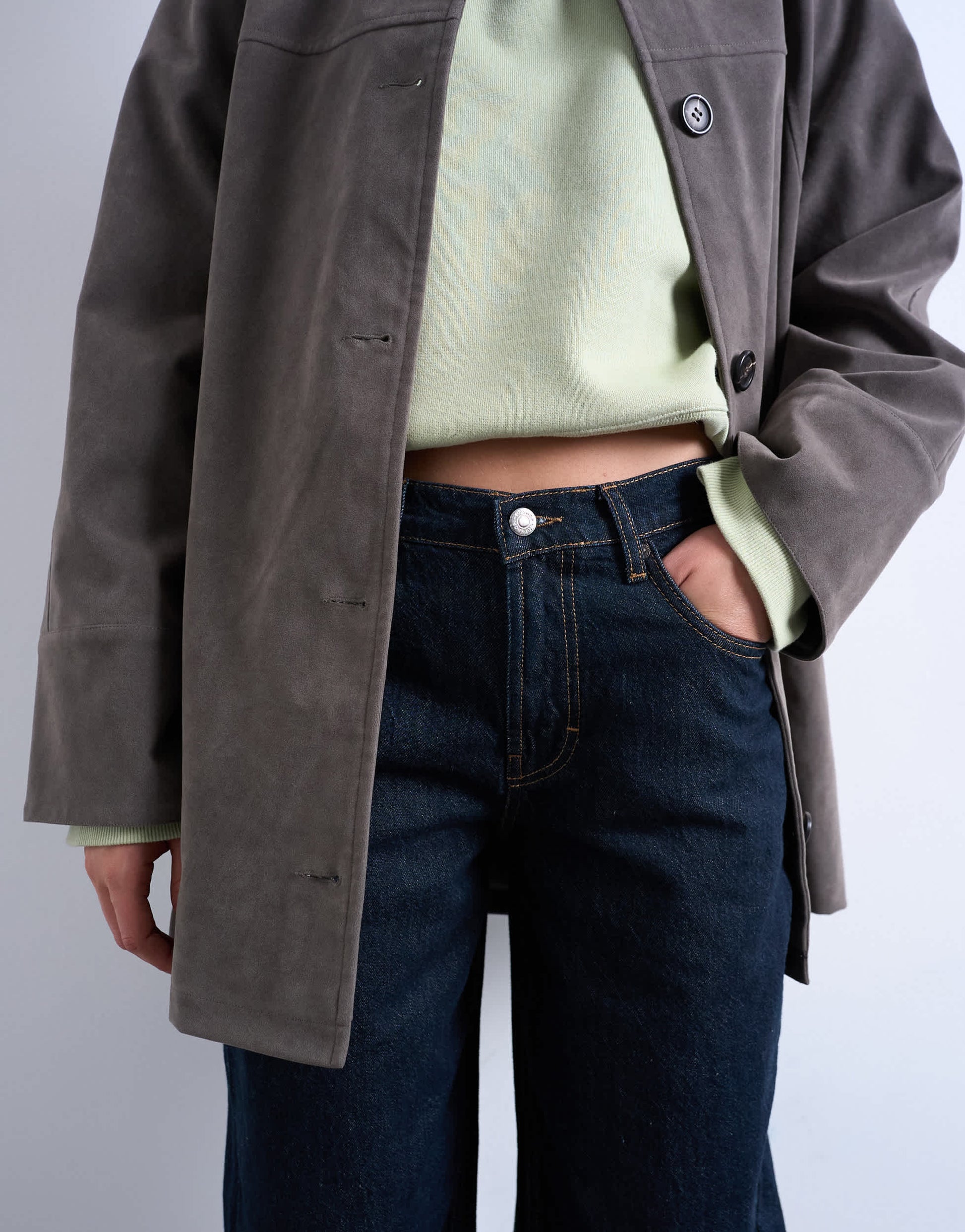 Topshop Lowrie low rise baggy jeans in indigo rinse