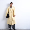 Manteau long croisé à manches ovales Topshop couleur crème