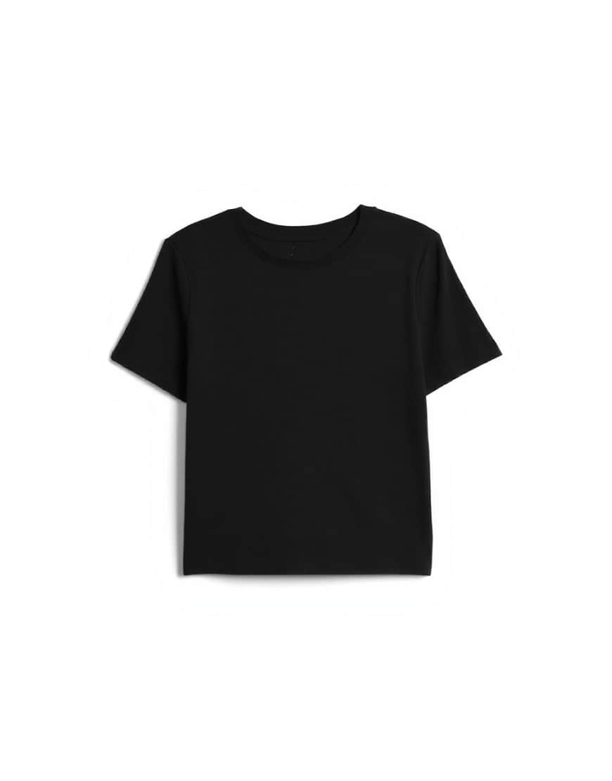 Topshop shrunken everyday tee in black
