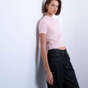 Topshop shrunken everyday tee in light pink