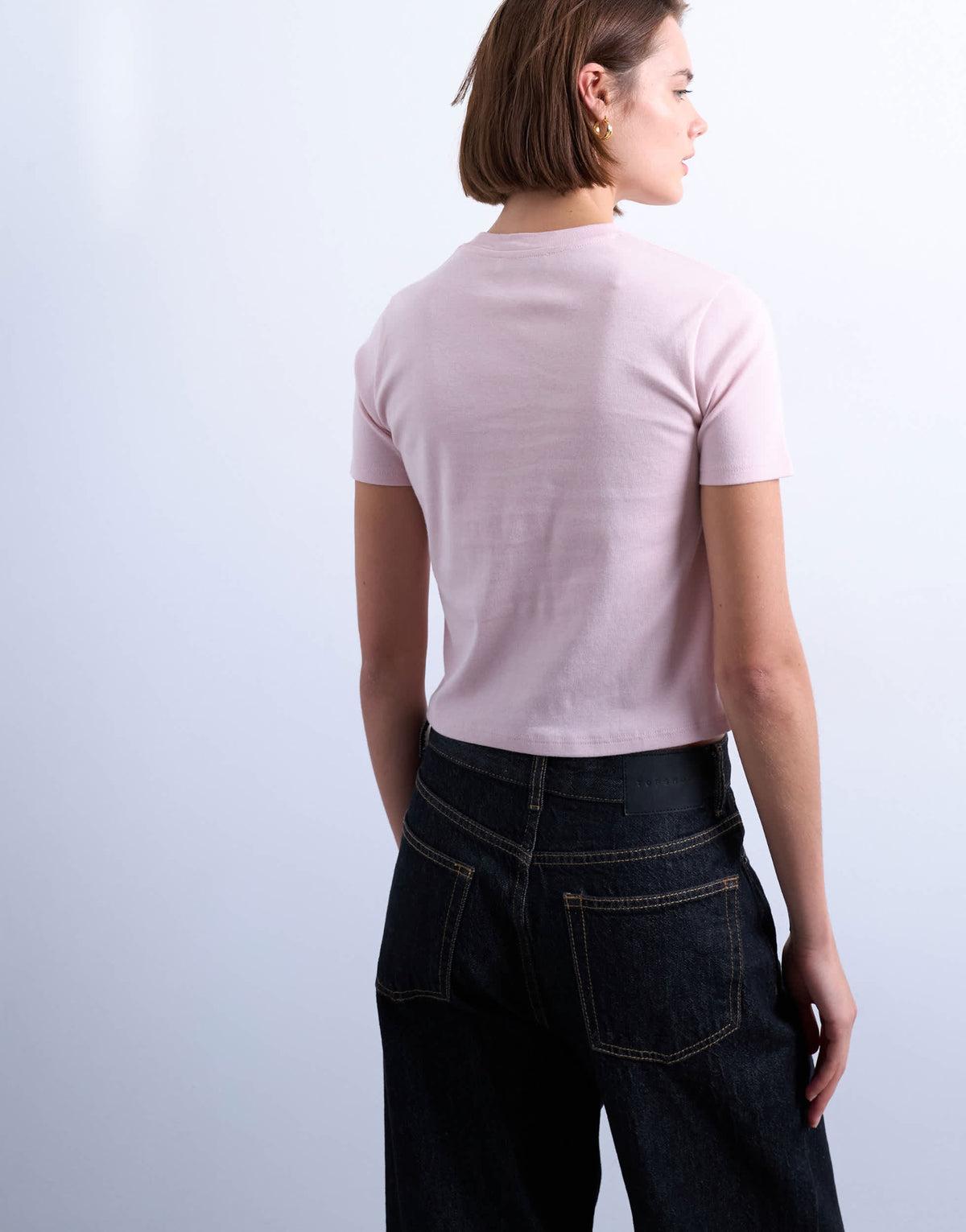Topshop shrunken everyday tee in light pink