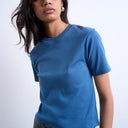 Topshop shrunken everyday tee in air force blue
