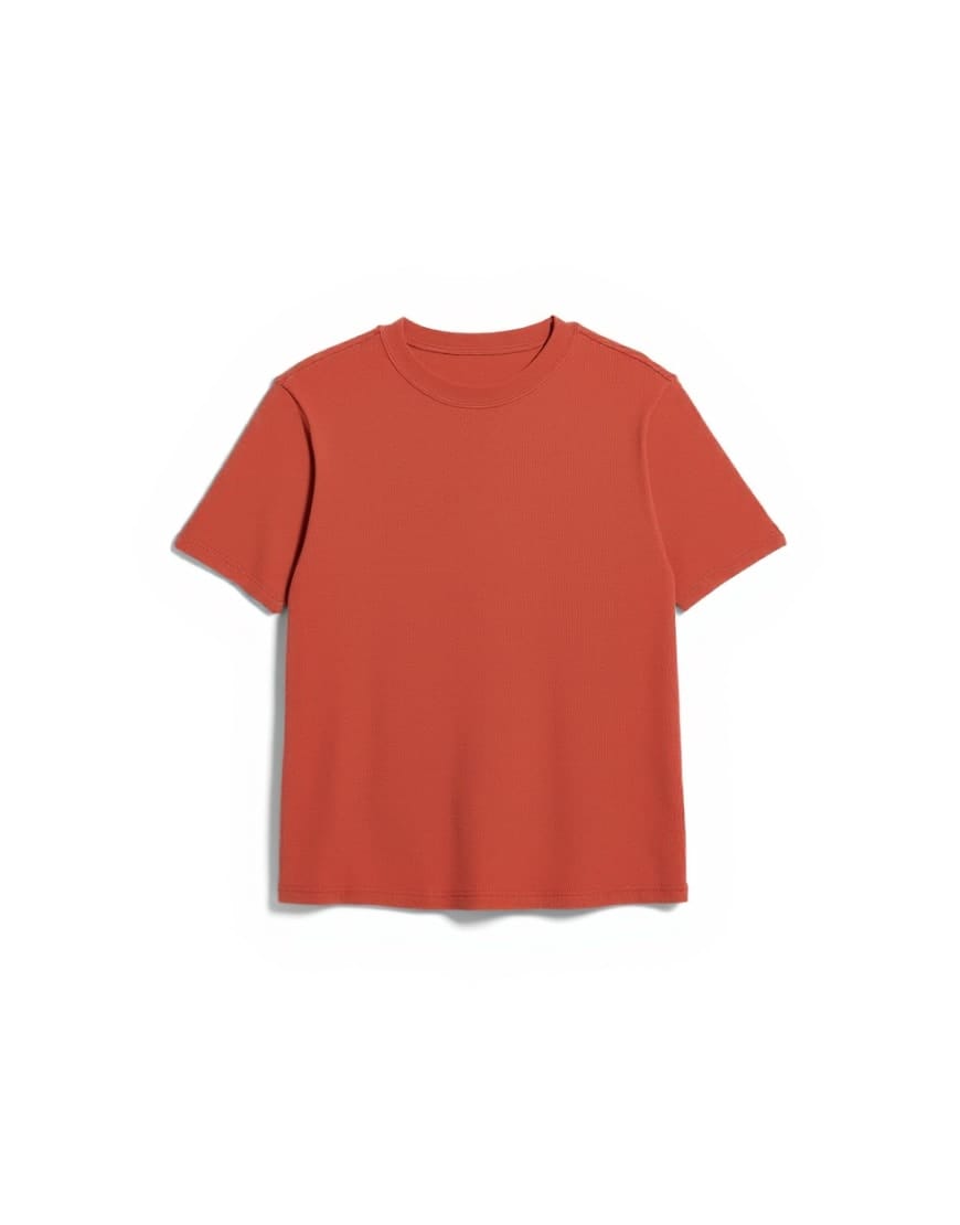 Topshop shrunken everyday tee in rust