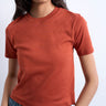 Topshop shrunken everyday tee in rust
