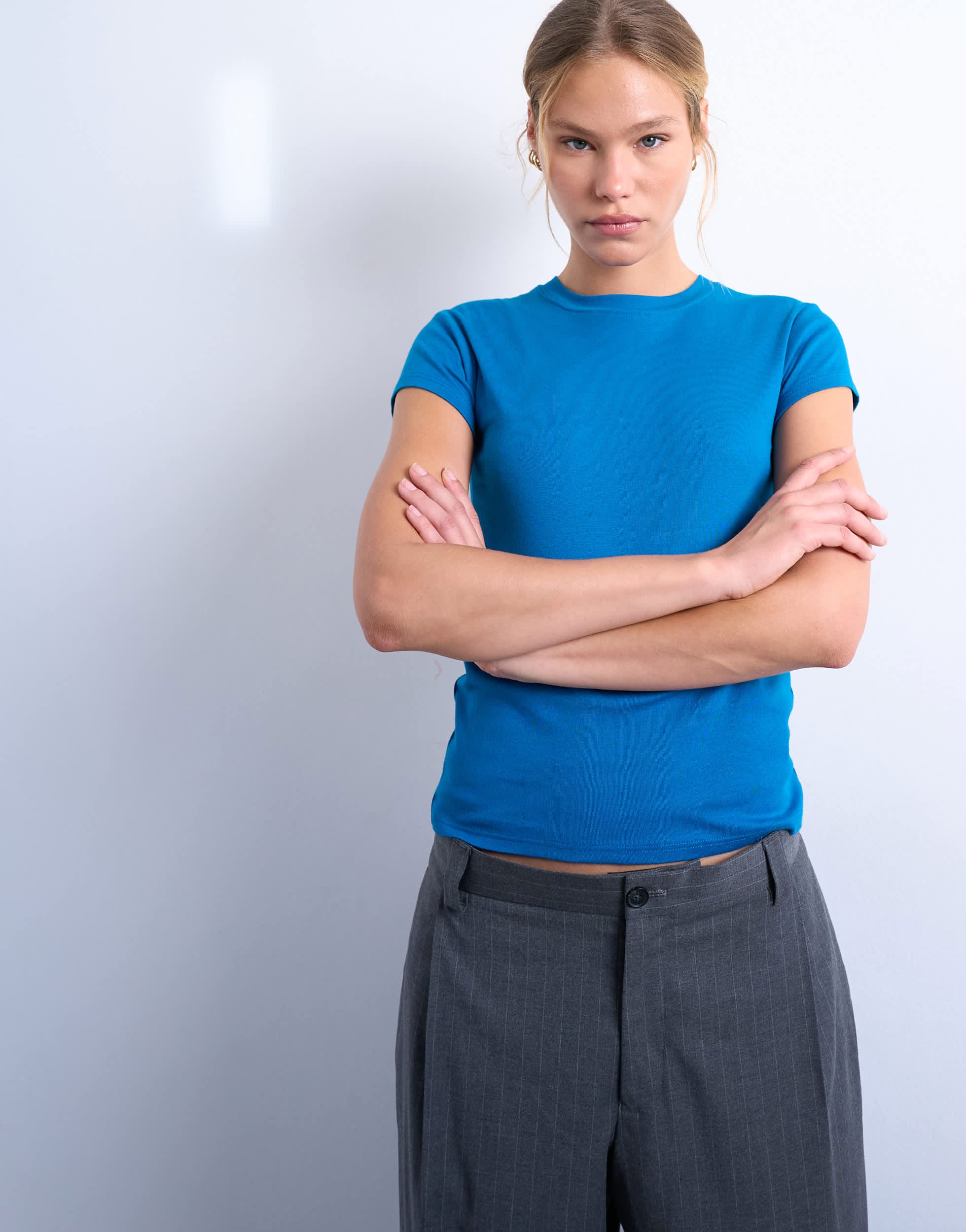 Topshop Alltags-T-Shirt in Saphirblau