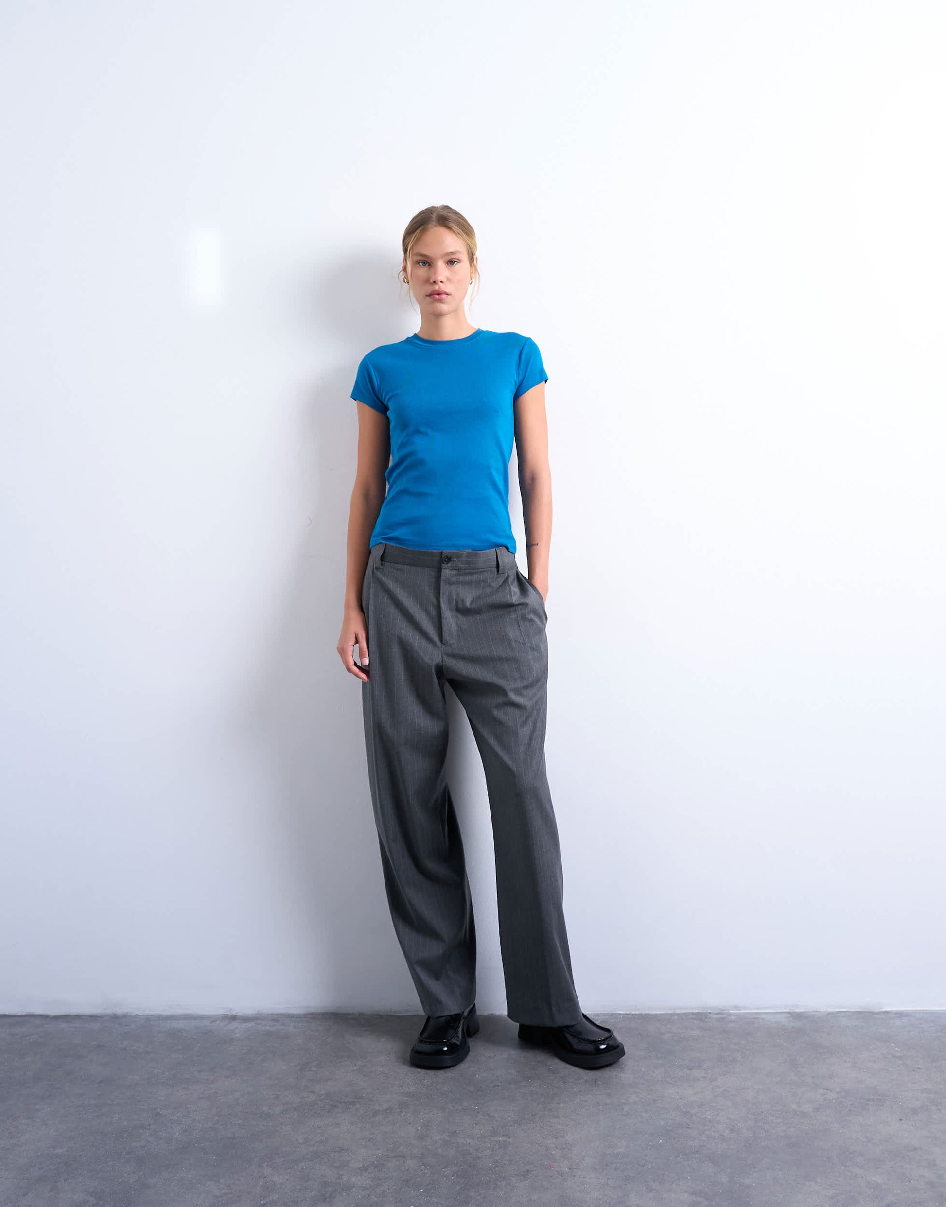 Topshop everyday tee in sapphire blue