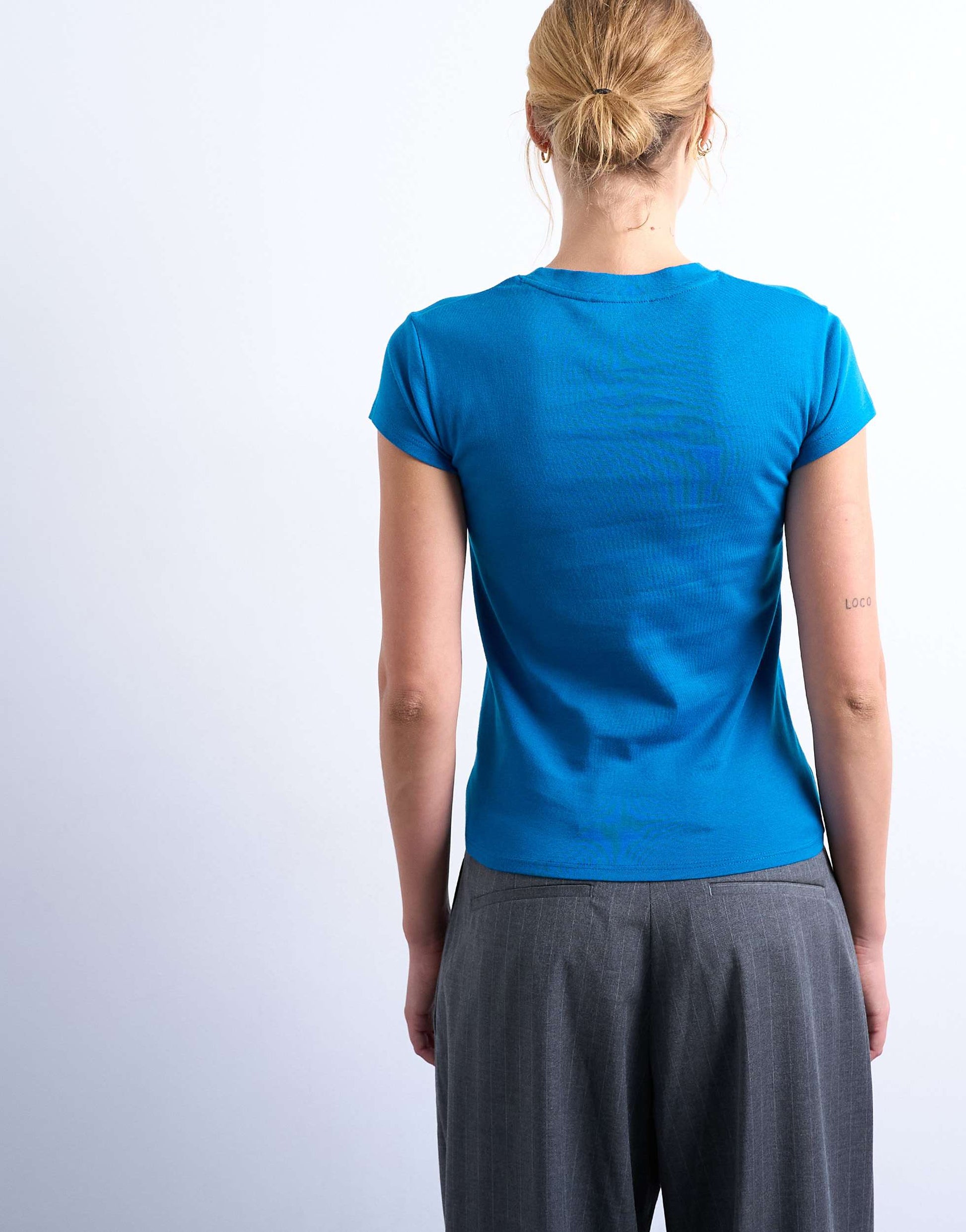 Topshop everyday tee in sapphire blue