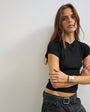 Topshop everyday tee in black