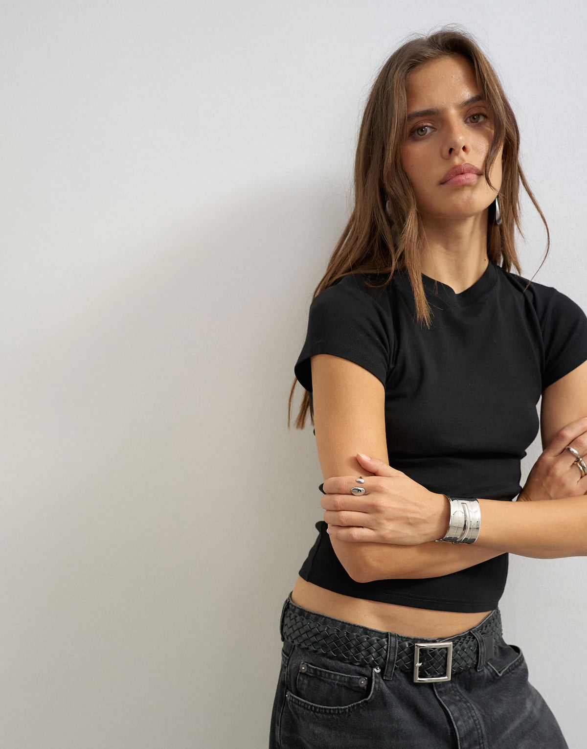 Topshop everyday tee in black