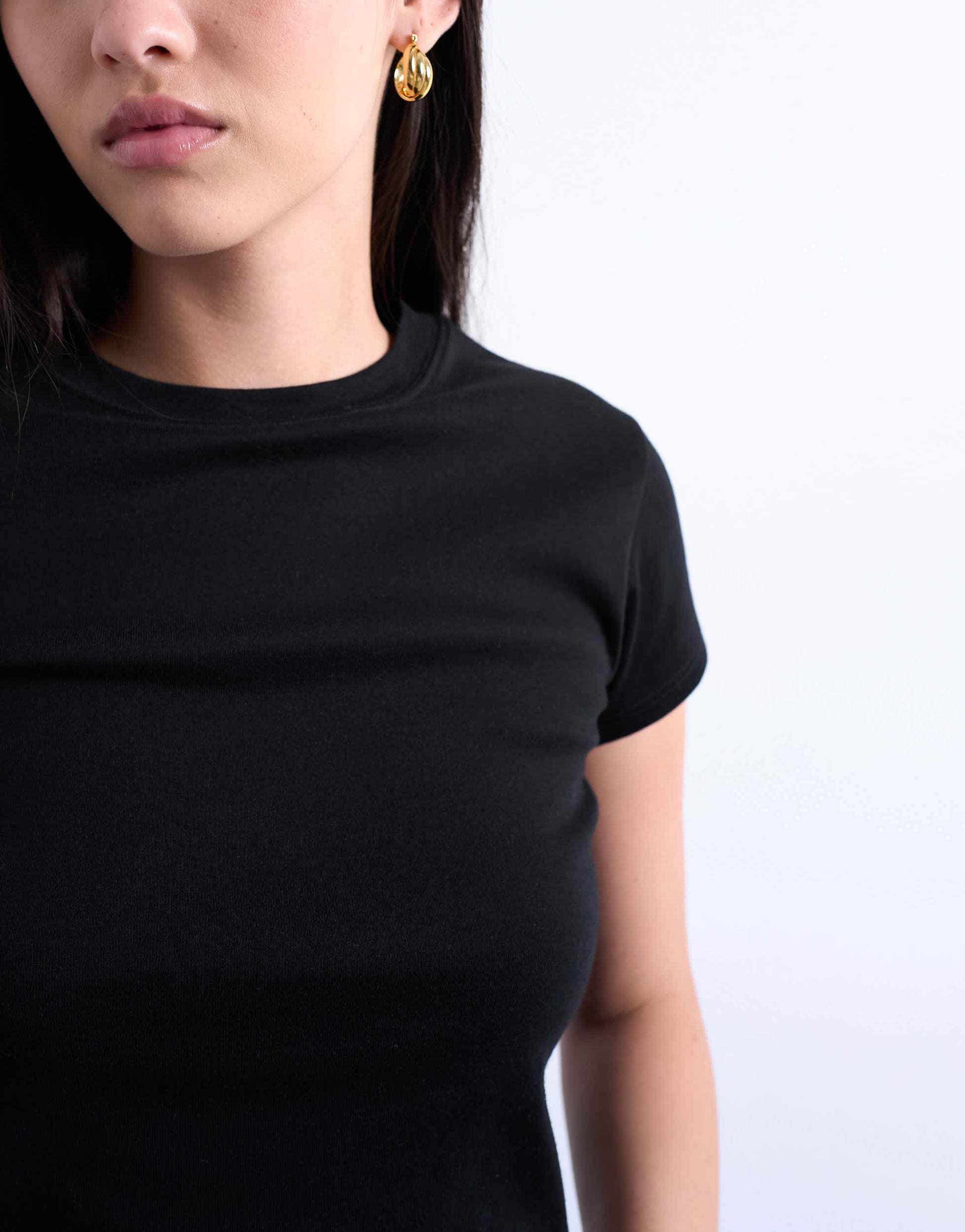 Topshop everyday tee in black