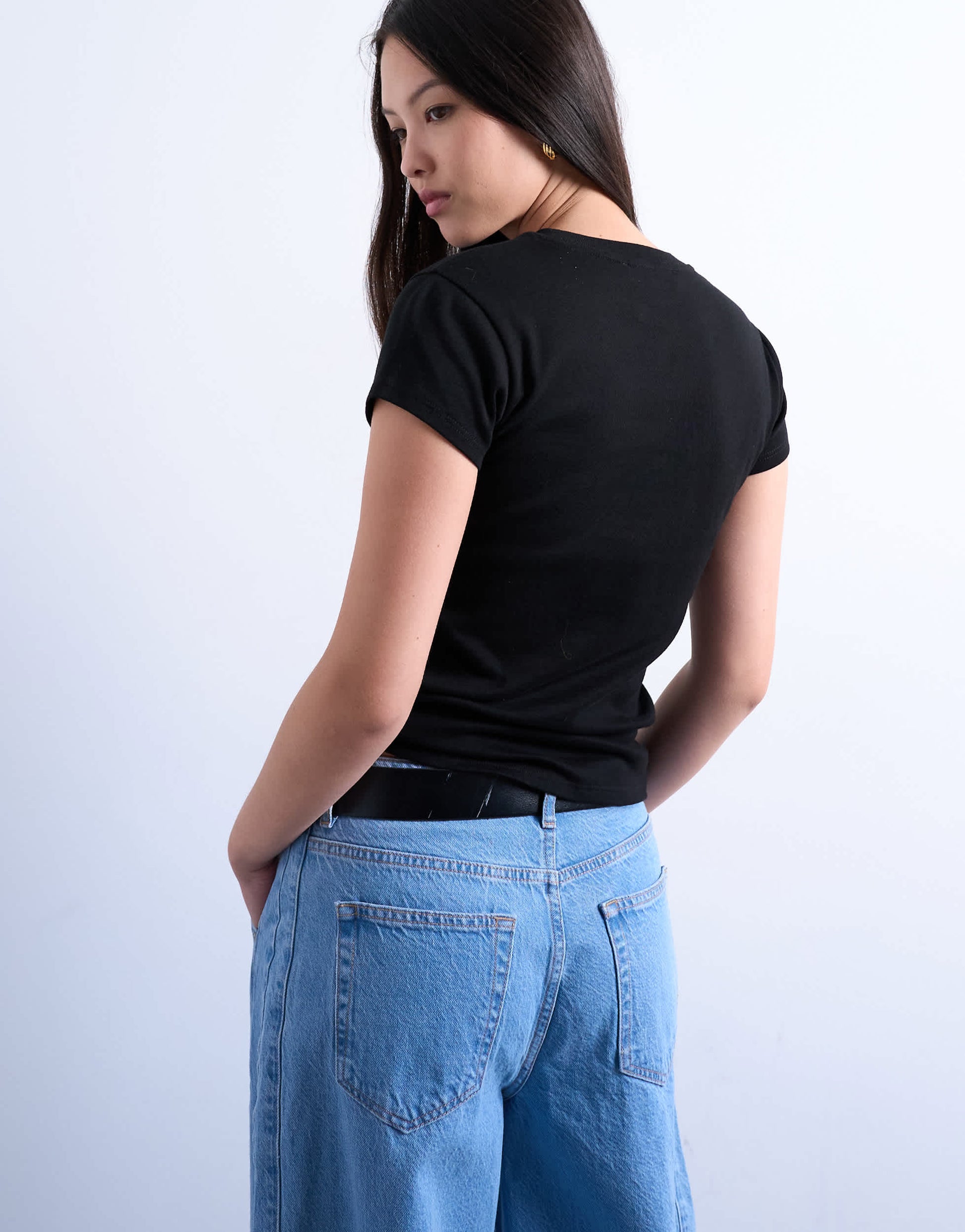Topshop everyday tee in black