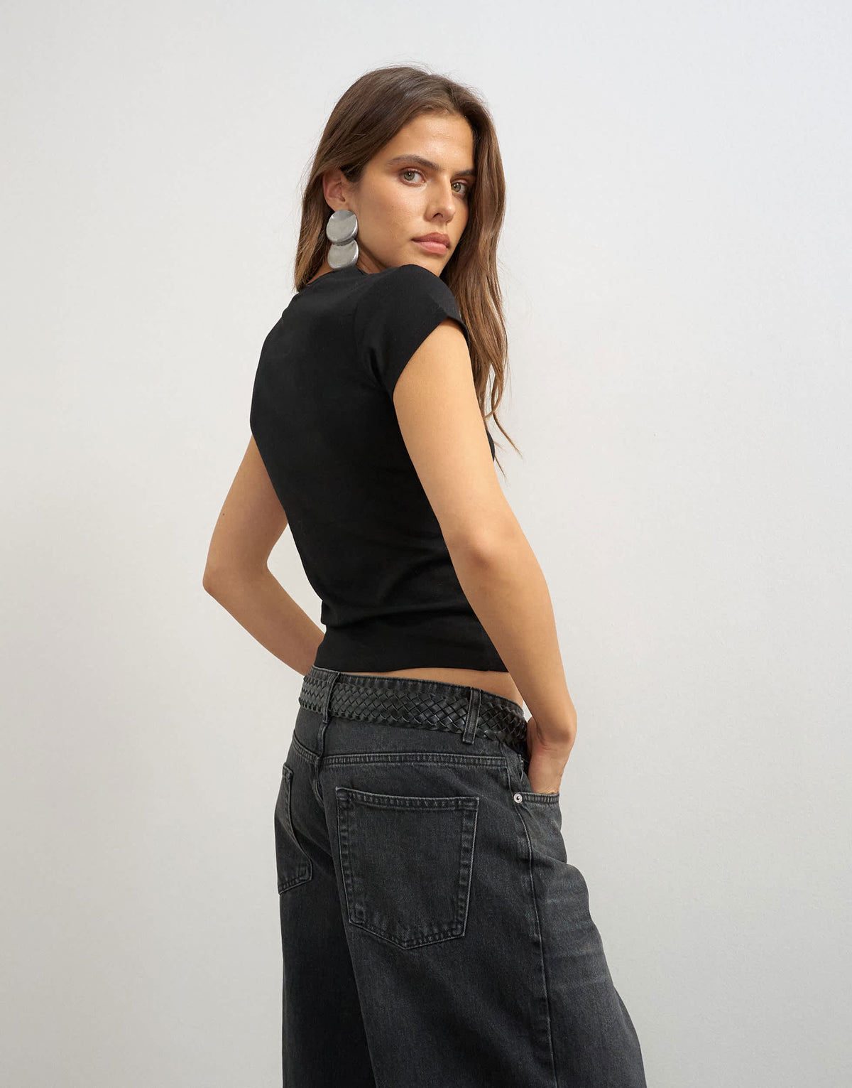 Topshop everyday tee in black
