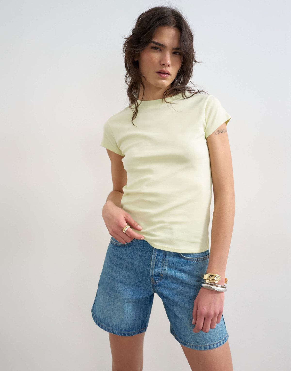 Topshop everyday tee in light green