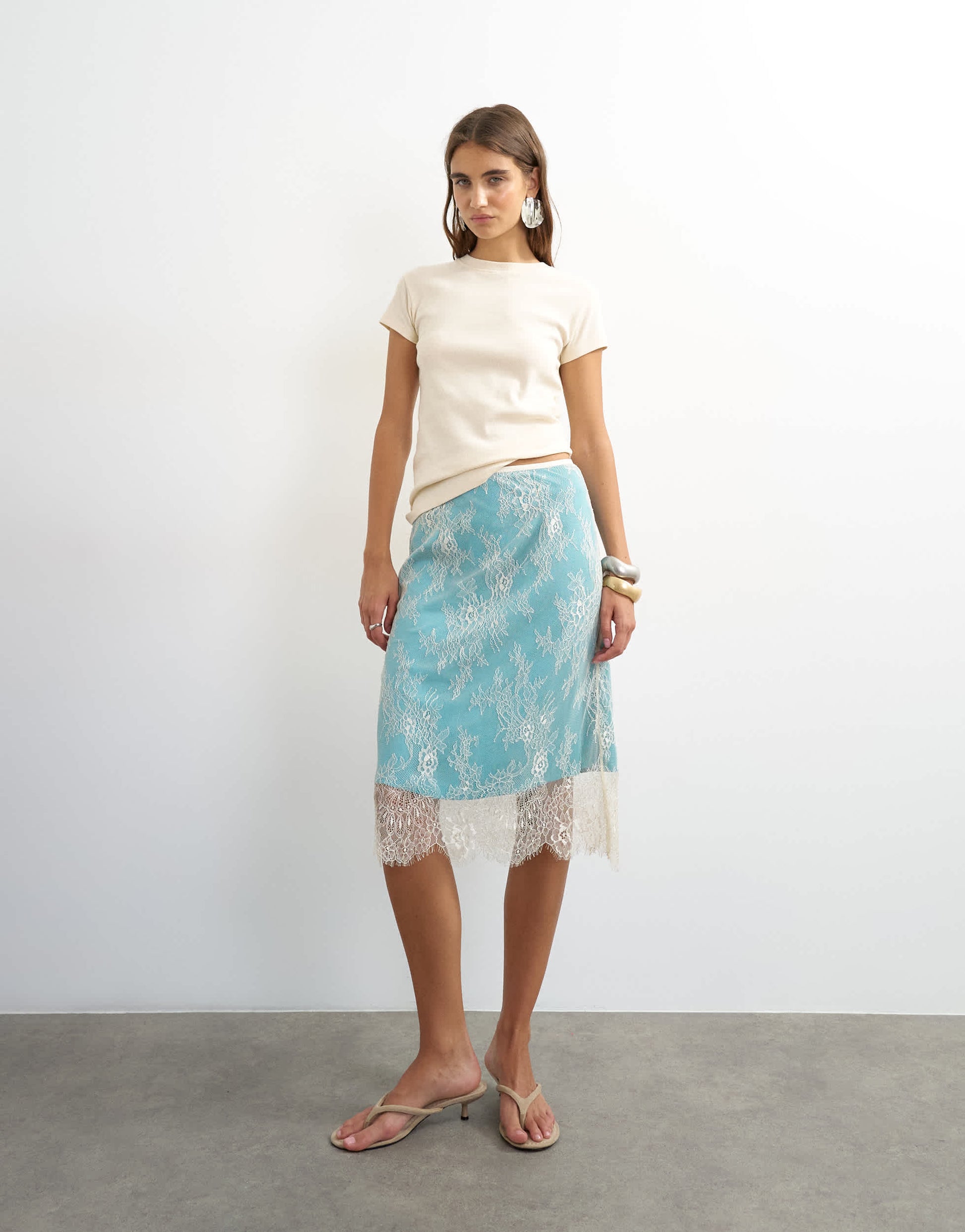 Topshop everyday tee in stone