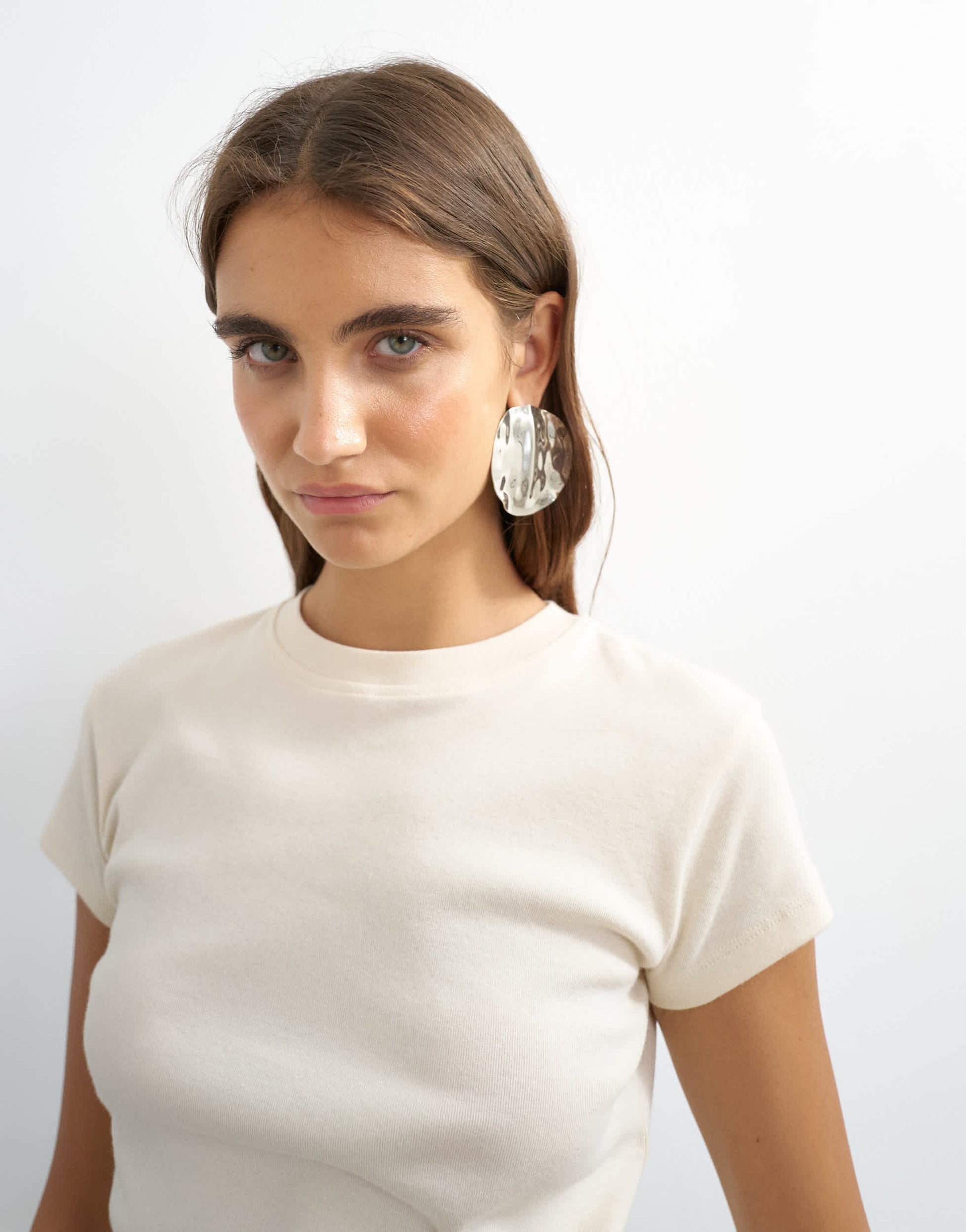 Topshop everyday tee in stone