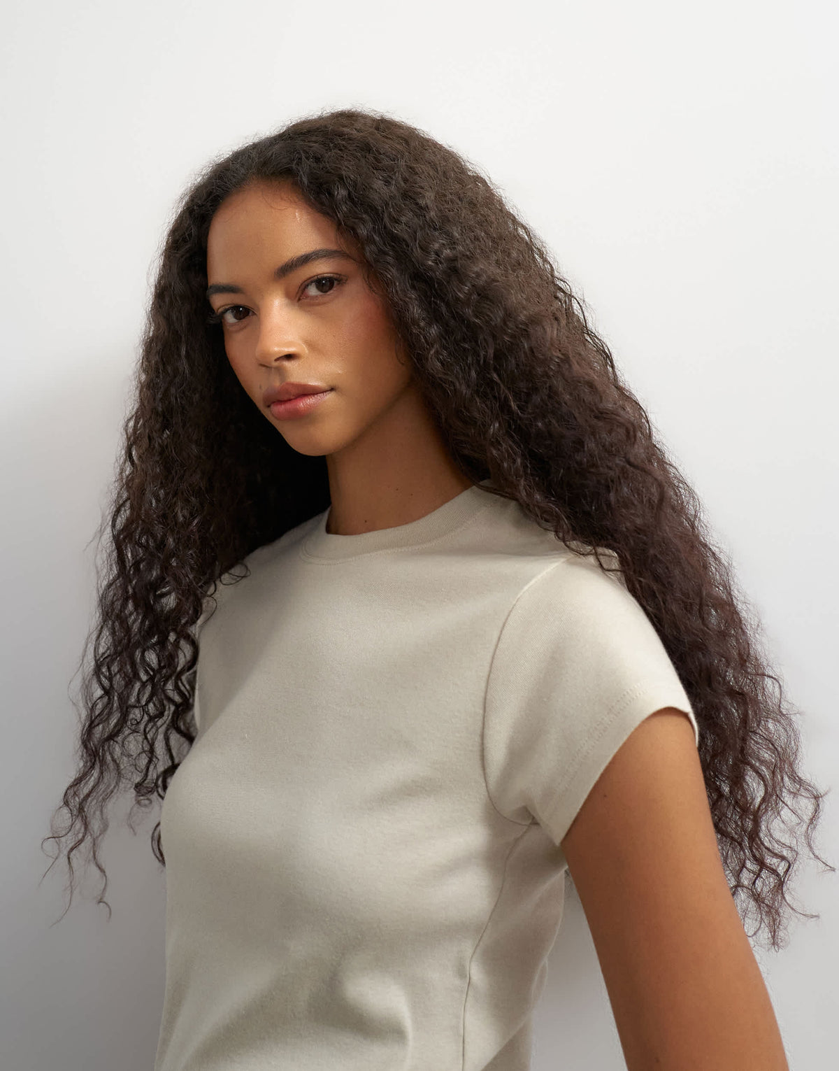 Topshop everyday tee in stone